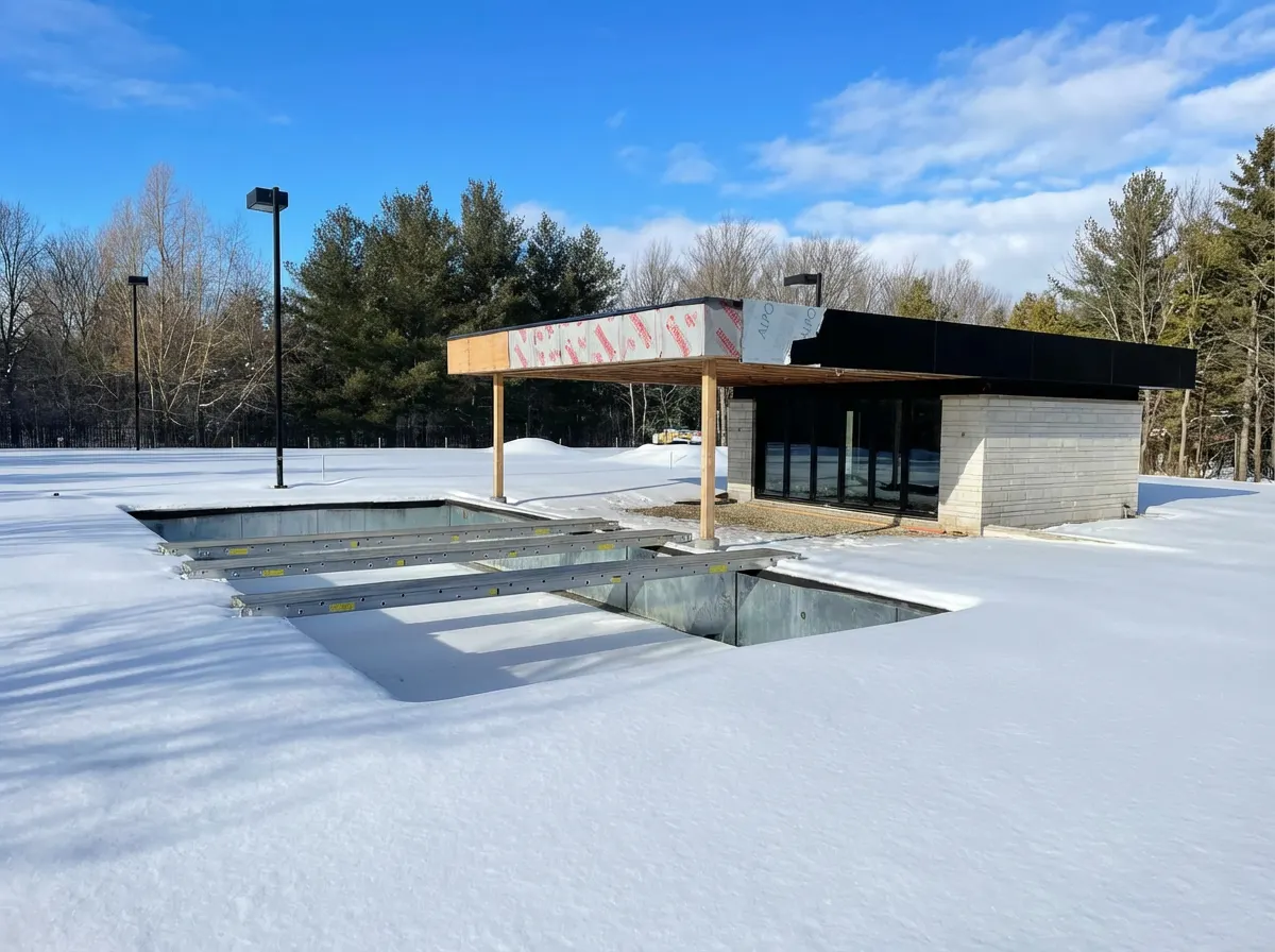 Poolside structure by MC MetalWorks