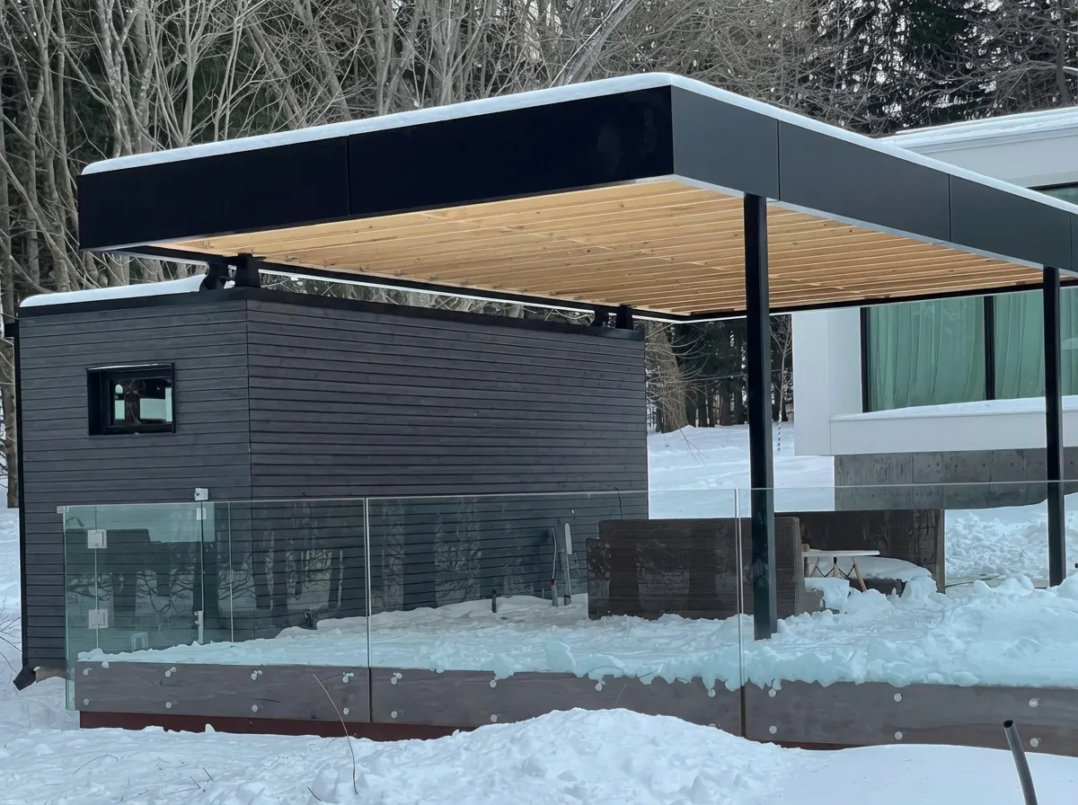 Poolside structure by MC MetalWorks