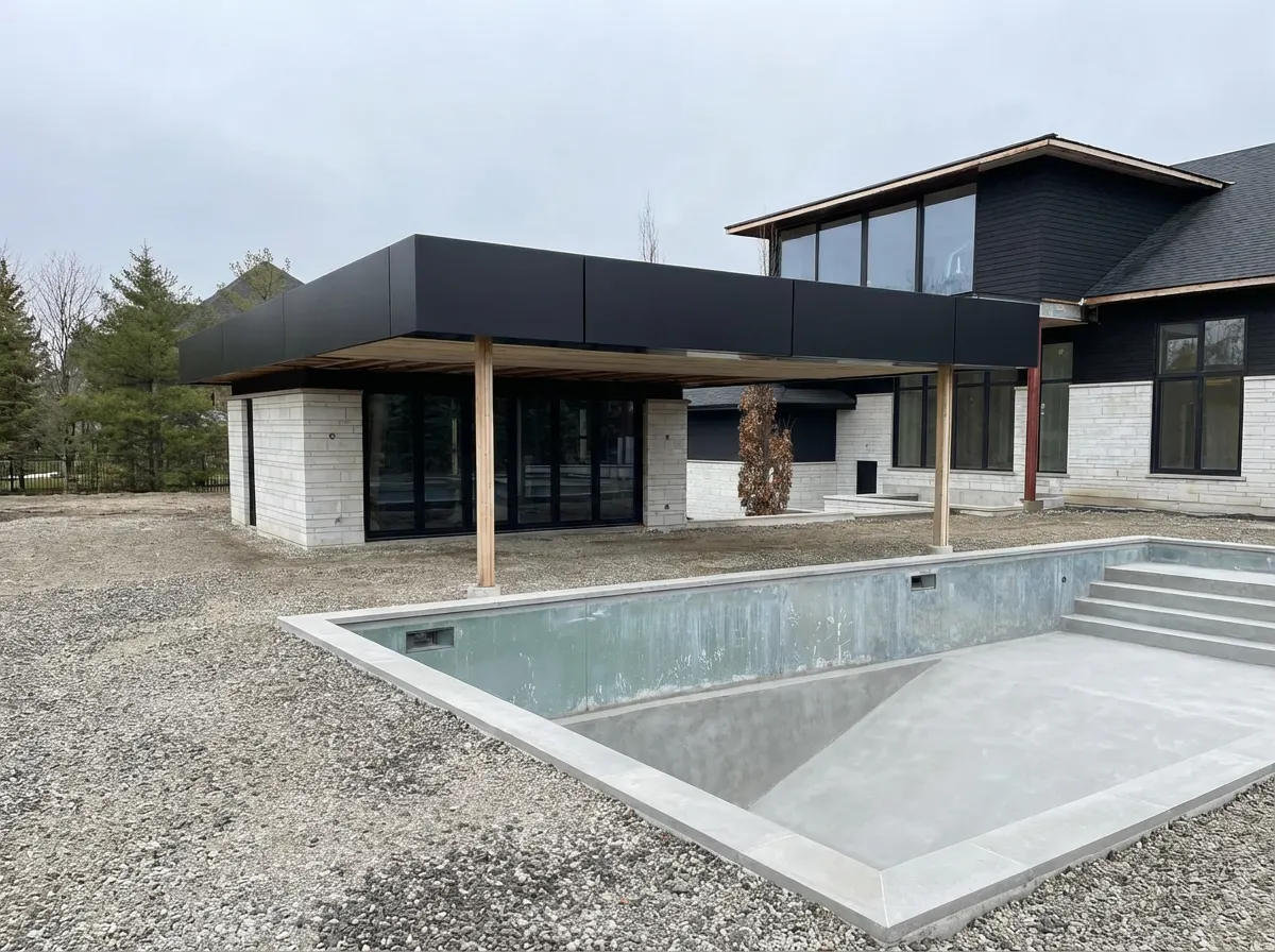 Poolside structure by MC MetalWorks