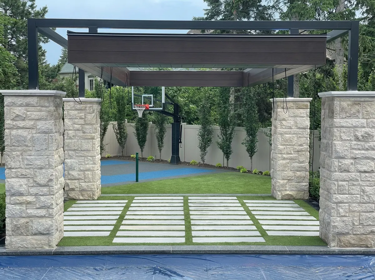 Poolside structure by MC MetalWorks